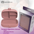 AppeKids caserola compartimentata din silicon cu ventuza Magic Box 6m+ Old Rose