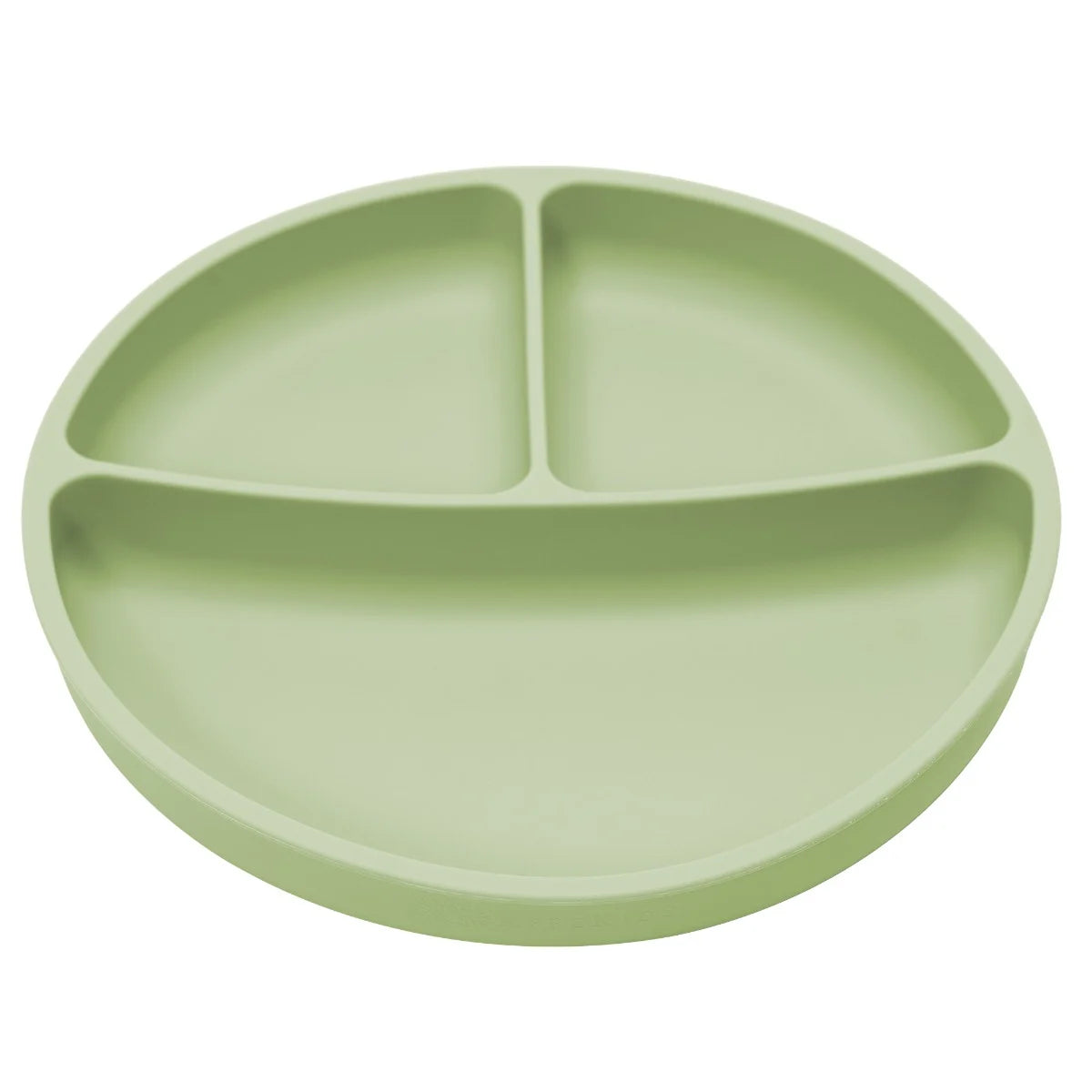AppeKids farfurie silicon compartimentata cu ventuza 6m+ Raw Green