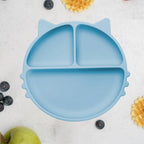 AppeKids farfurie silicon cu ventuza Kitty I pentru 6m+ Aqua Blue