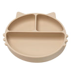 AppeKids farfurie silicon cu ventuza Kitty I pentru 6m+ Bubble Beige
