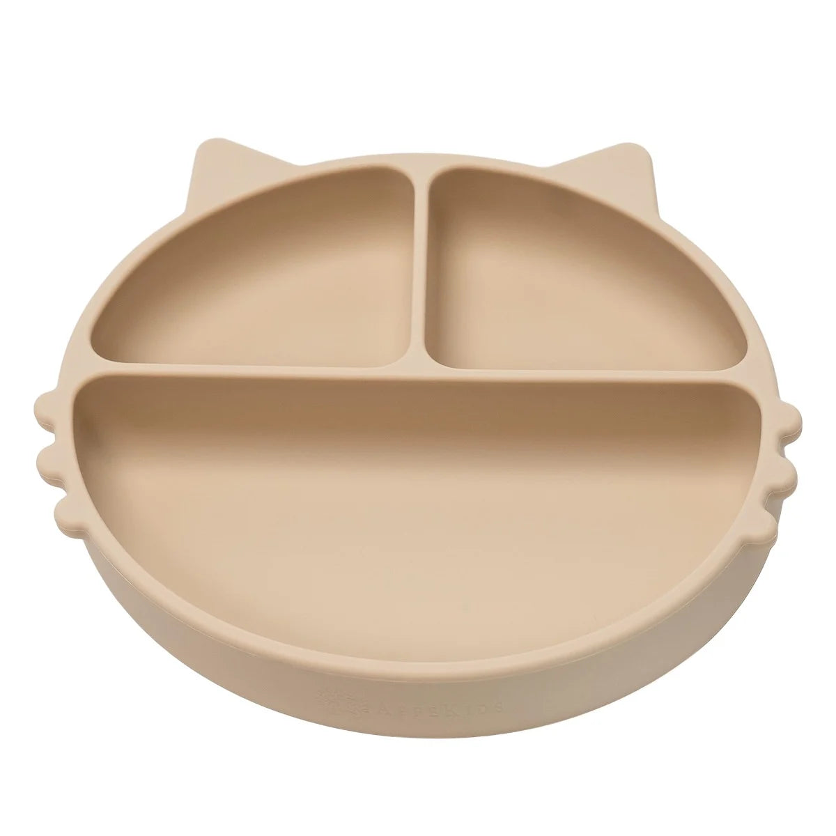 AppeKids farfurie silicon cu ventuza Kitty I pentru 6m+ Bubble Beige