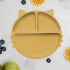 AppeKids farfurie silicon cu ventuza Kitty I pentru 6m+ Honey