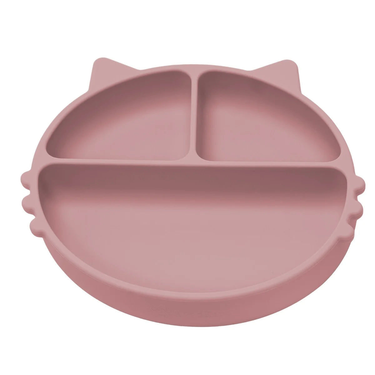 AppeKids farfurie silicon cu ventuza Kitty I pentru 6m+ Old Rose