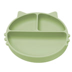 AppeKids farfurie silicon cu ventuza Kitty I pentru 6m+ Raw Green