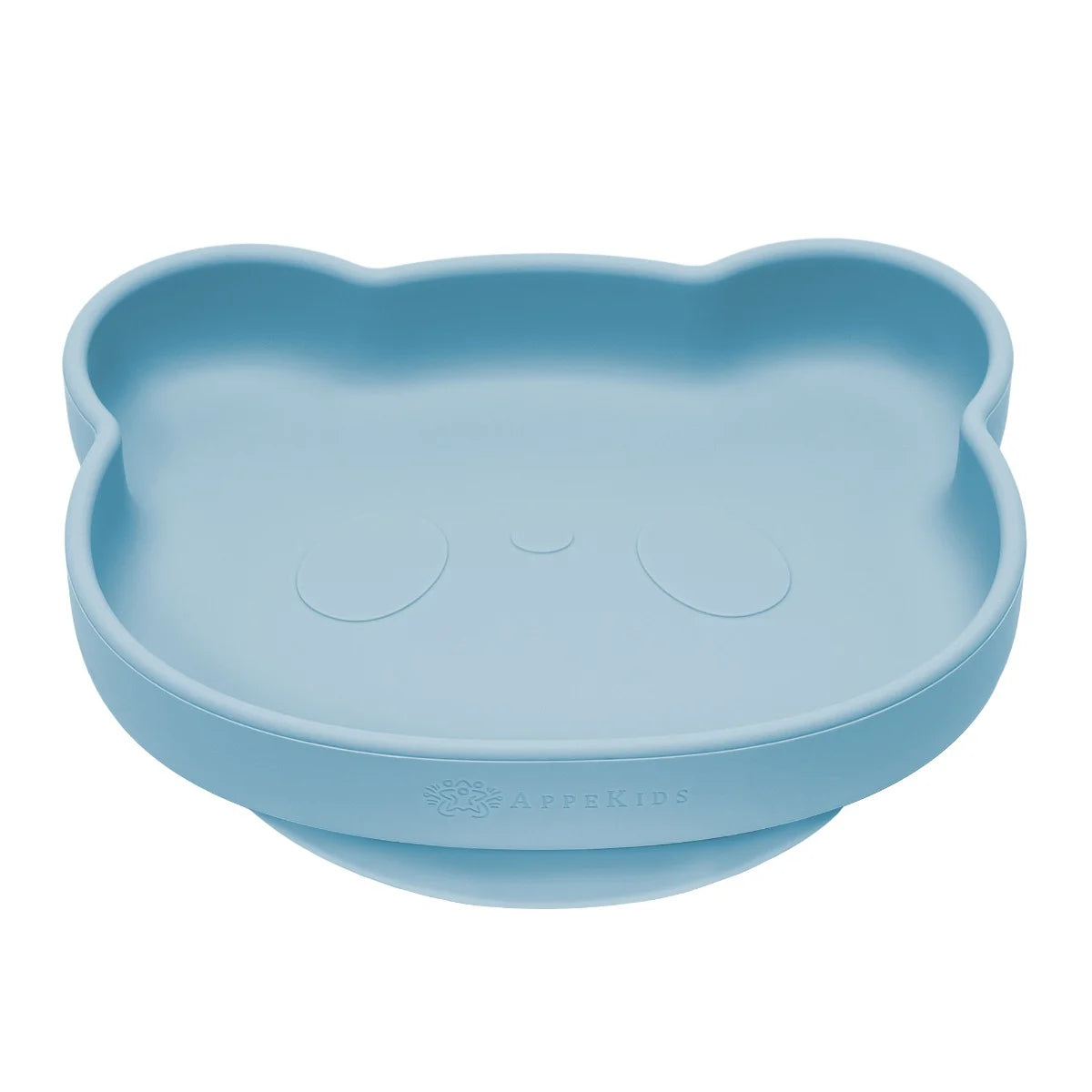 AppeKids farfurie silicon cu ventuza Little Bear 6m+ Aqua Blue