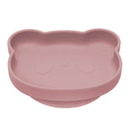 AppeKids farfurie silicon cu ventuza Little Bear 6m+ Old Rose