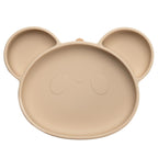 AppeKids farfurie silicon cu ventuza Panda 6m+ Bubble Beige