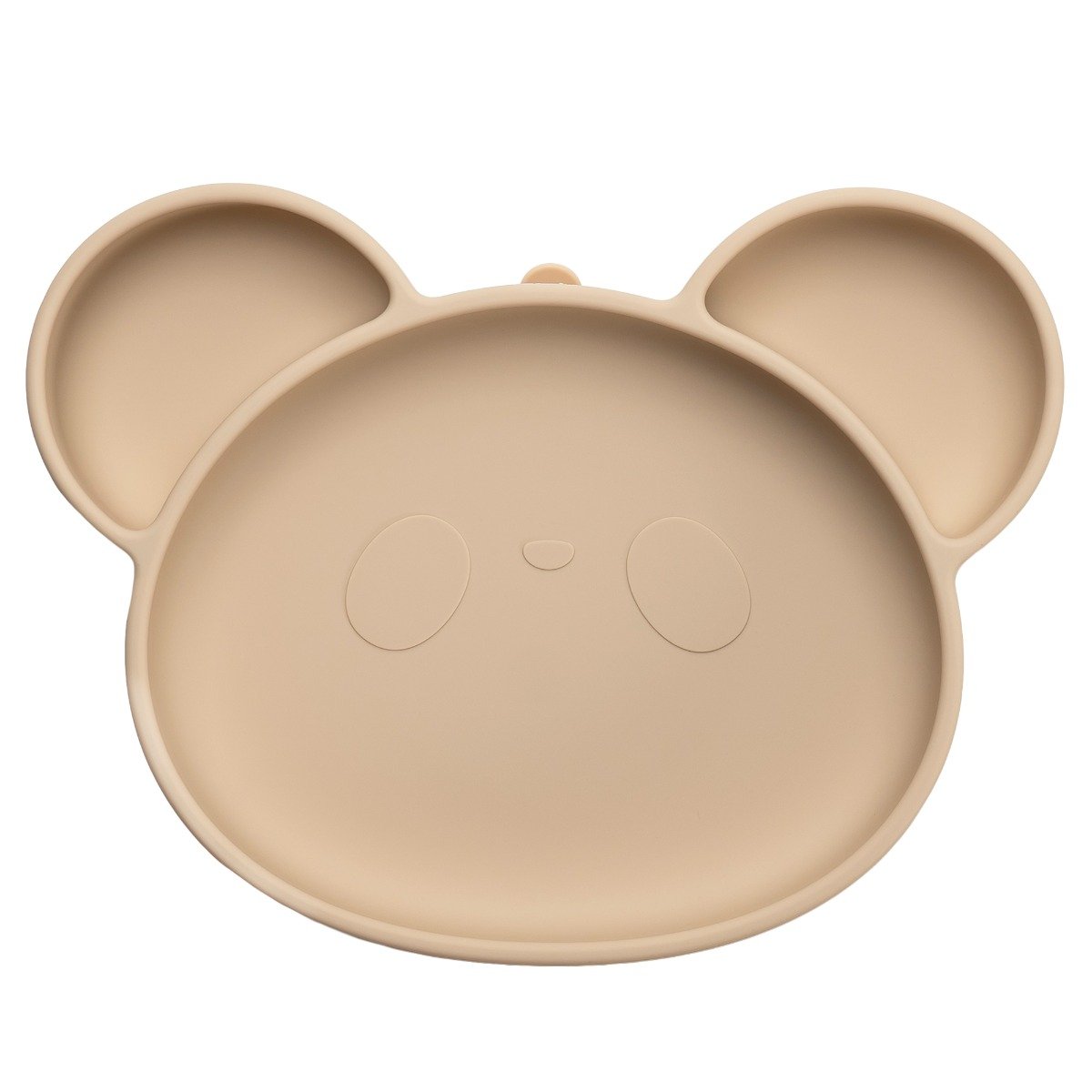 AppeKids farfurie silicon cu ventuza Panda 6m+ Bubble Beige