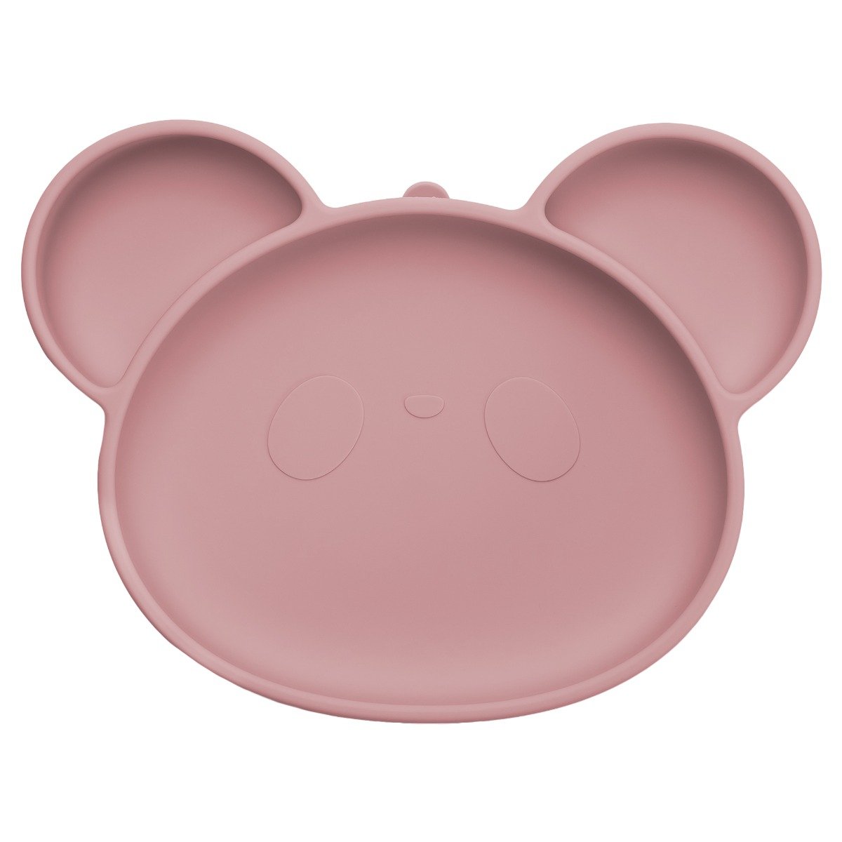 AppeKids farfurie silicon cu ventuza Panda 6m+ Old Rose