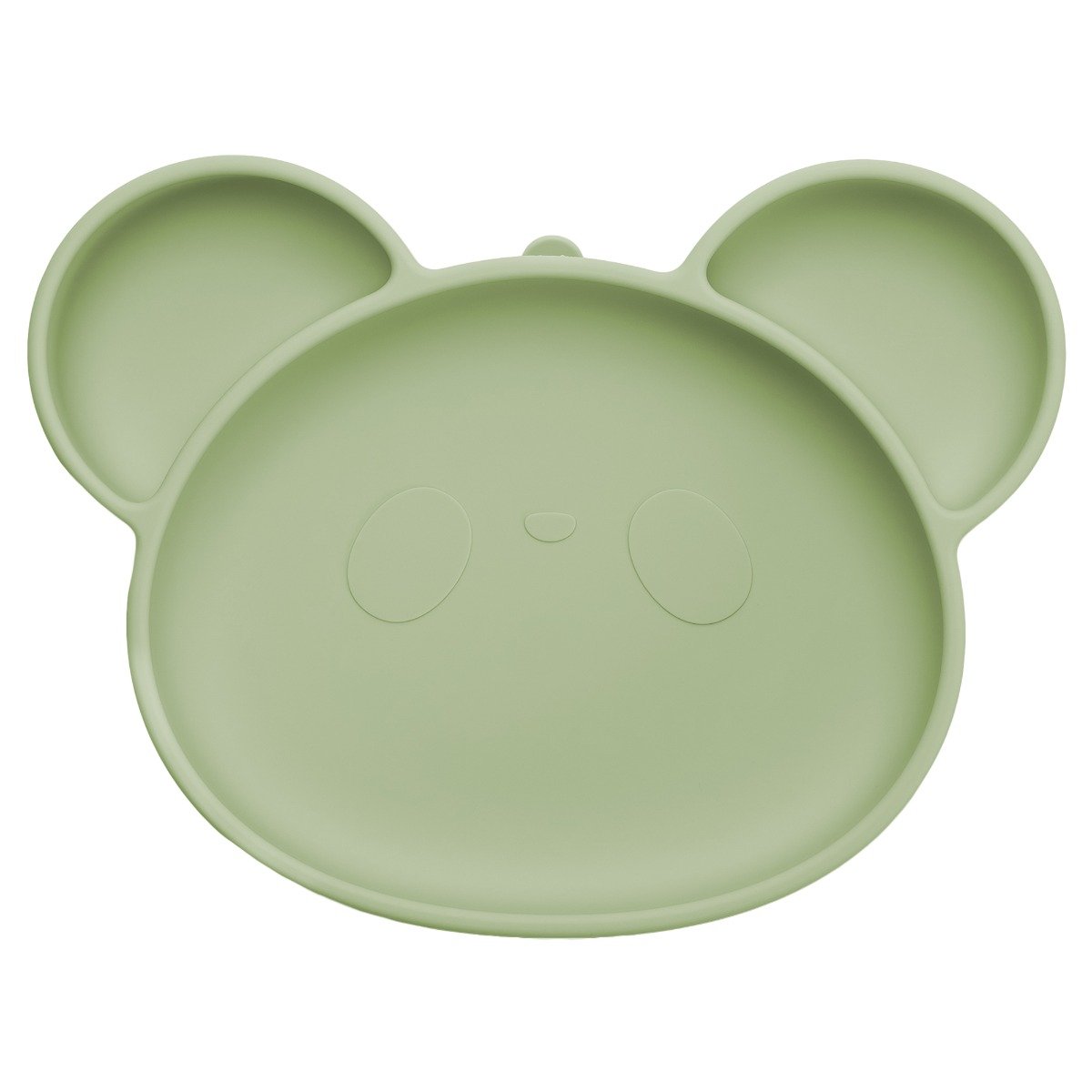 AppeKids farfurie silicon cu ventuza Panda 6m+ Raw Green