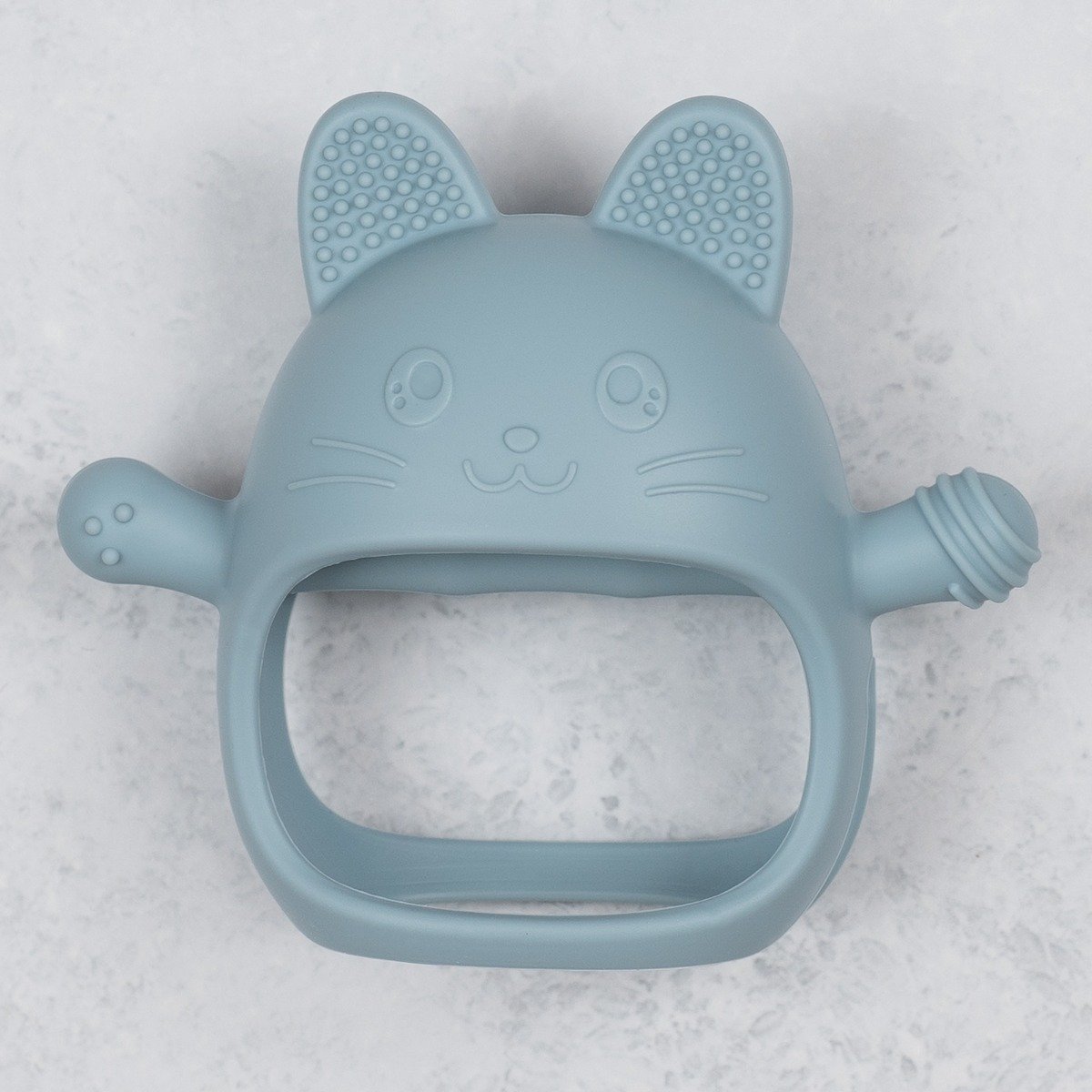 AppeKids jucarie dentitie din silicon Manusa Kitty 3m+ Aqua Blue