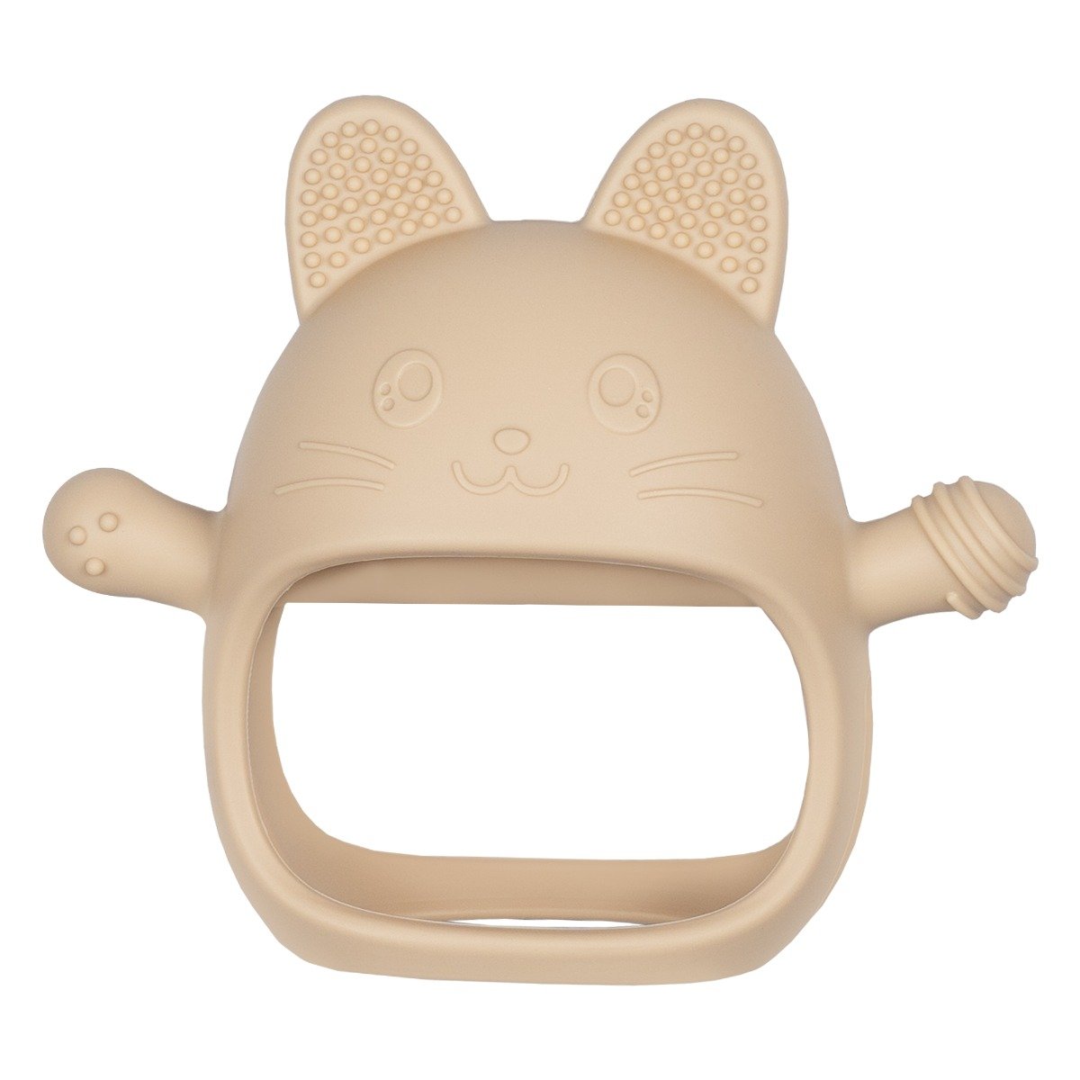 AppeKids jucarie dentitie din silicon Manusa Kitty 3m+ Bubble Beige