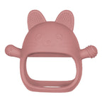 AppeKids jucarie dentitie din silicon Manusa Kitty 3m+ Old Rose