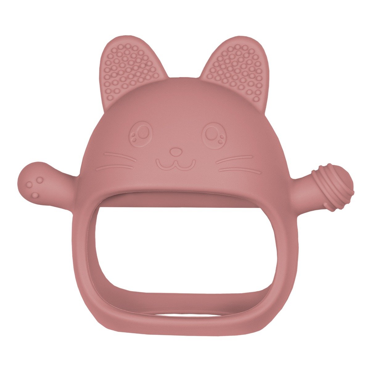 AppeKids jucarie dentitie din silicon Manusa Kitty 3m+ Old Rose