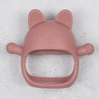 AppeKids jucarie dentitie din silicon Manusa Kitty 3m+ Old Rose