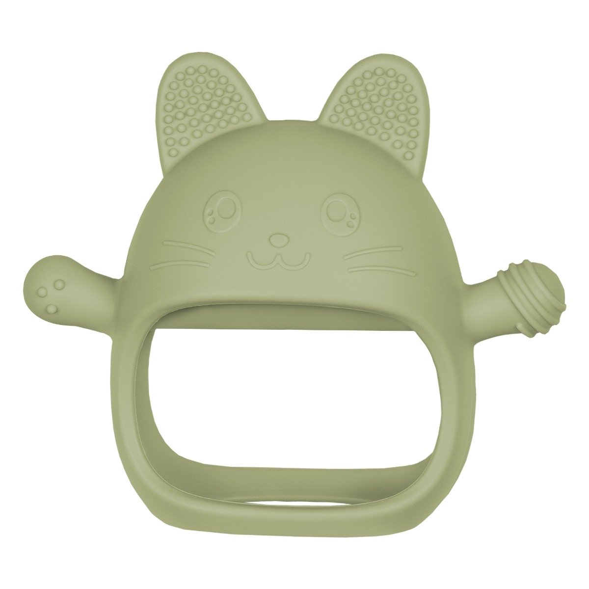 AppeKids jucarie dentitie din silicon Manusa Kitty 3m+ Raw Green