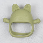 AppeKids jucarie dentitie din silicon Manusa Kitty 3m+ Raw Green