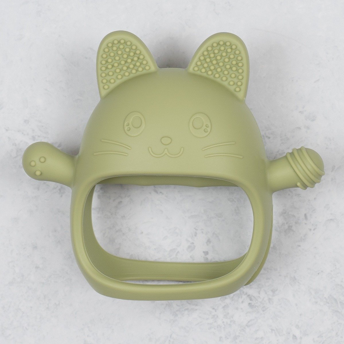 AppeKids jucarie dentitie din silicon Manusa Kitty 3m+ Raw Green