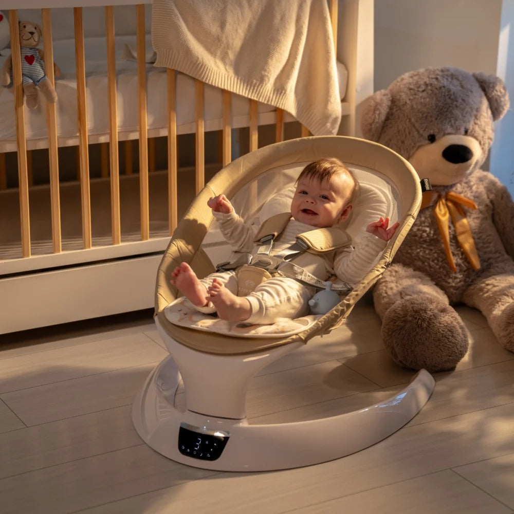 AppeKids leagan electric cu senzor de miscare Evoque 0m+ Bubble Beige