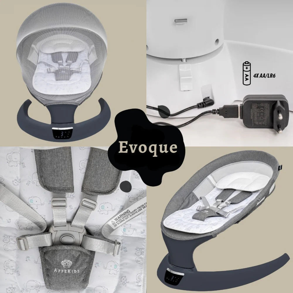 AppeKids leagan electric cu senzor de miscare Evoque 0m+ 