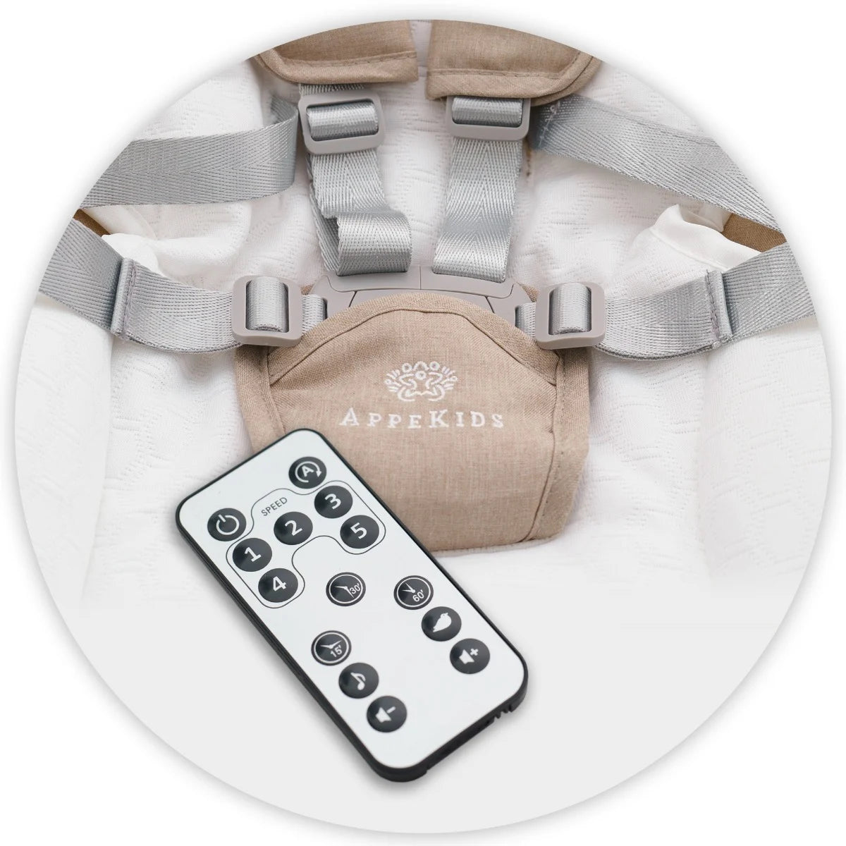 AppeKids leagan electric multifunctional I-Size 0-9 kg Bubble Beige