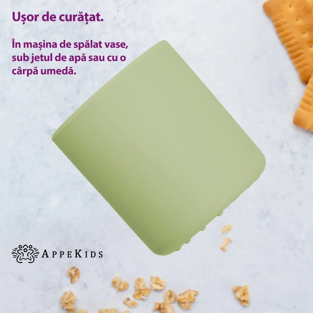 AppeKids pahar din silicon 6m+ Raw Green