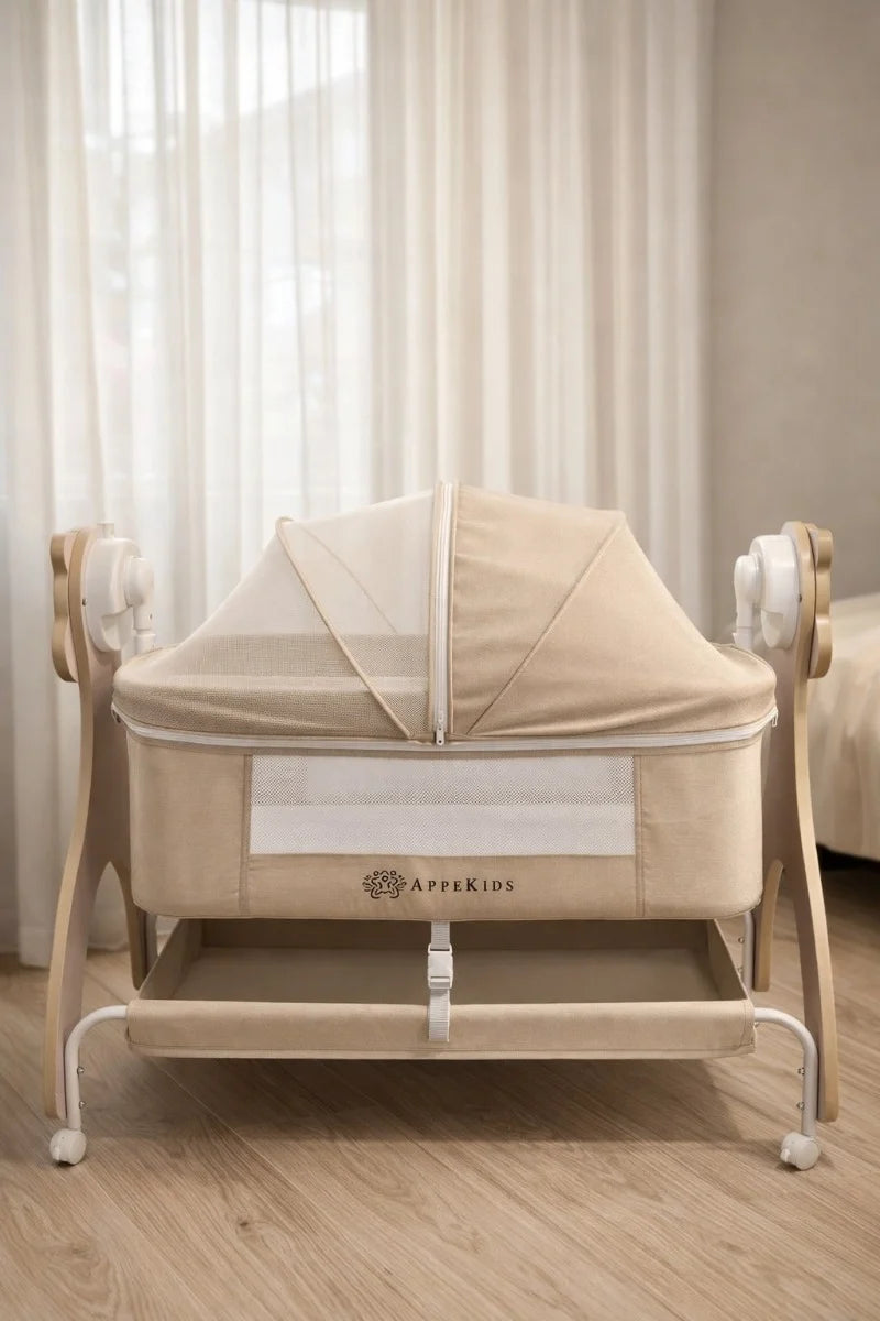 AppeKids patut multifunctional BUGGY cu leganare, sunete si Bluetooth 0-12 luni