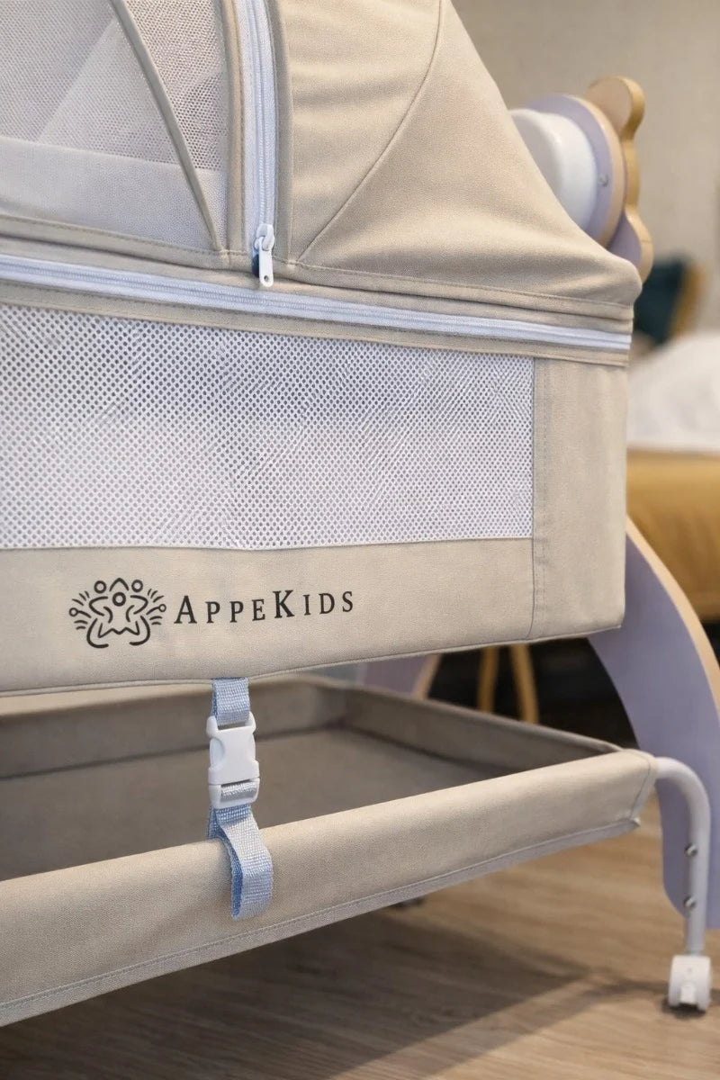 AppeKids patut multifunctional BUGGY cu leganare, sunete si Bluetooth 0-12 luni