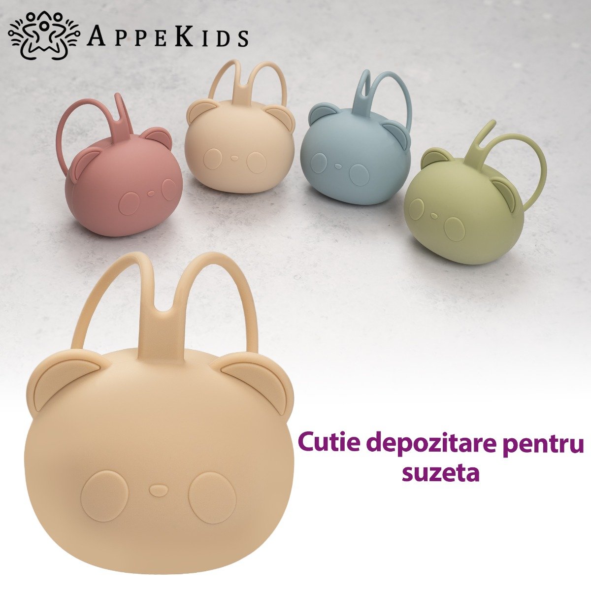 AppeKids port suzeta silicon The Little Bear 0m+ Bubble Beige