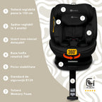 AppeKids scaun auto Pro Confort i-Size Rear Facing 360° 40-150 cm Black