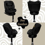 AppeKids scaun auto Pro Confort i-Size Rear Facing 360° 40-150 cm Black