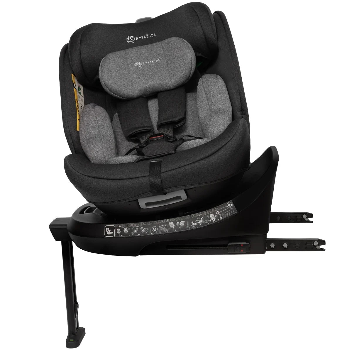 AppeKids scaun auto Pro Confort i-Size Rear Facing 360° 40-150 cm Grey
