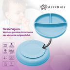 AppeKids set diversificare Basic silicon din 4 piese 6m+ Aqua Blue