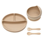 AppeKids set diversificare Basic silicon din 4 piese 6m+ Bubble Beige