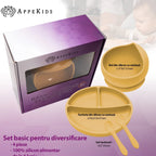 AppeKids set diversificare Basic silicon din 4 piese 6m+ Honey