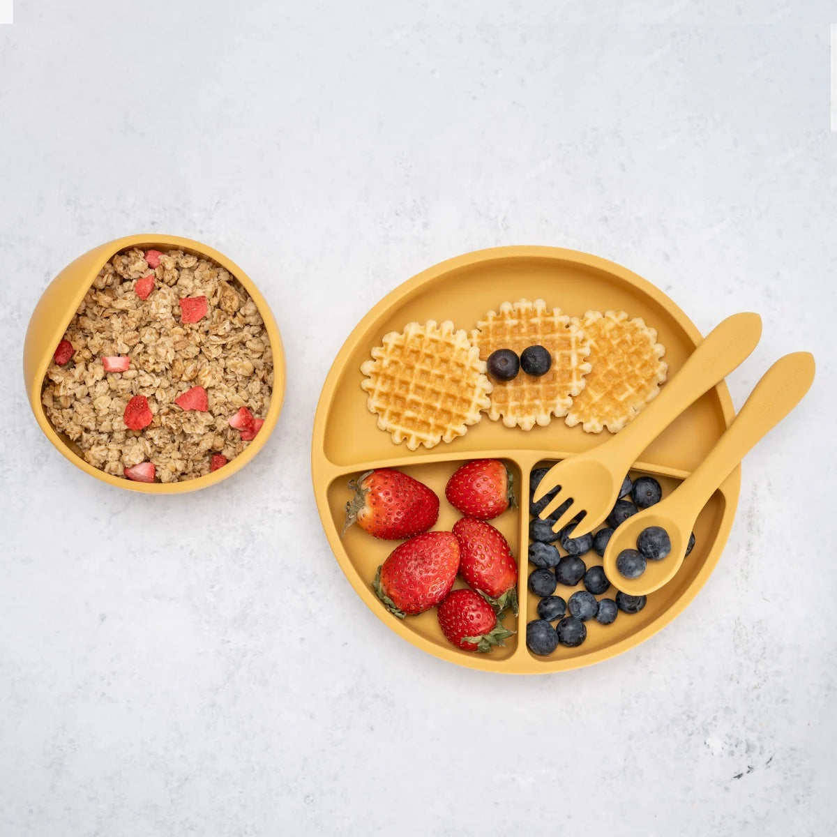 AppeKids set diversificare Basic silicon din 4 piese 6m+ Honey