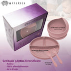 AppeKids set diversificare Basic silicon din 4 piese 6m+ Old Rose