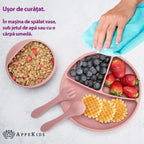 AppeKids set diversificare Basic silicon din 4 piese 6m+ Old Rose