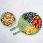 AppeKids set diversificare Basic silicon din 4 piese 6m+ Raw Green