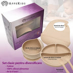 AppeKids set diversificare Classic din silicon 6m+ Bubble Beige