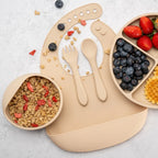 AppeKids set diversificare Classic din silicon 6m+ Bubble Beige
