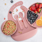 AppeKids set diversificare Classic din silicon 6m+ Old Rose