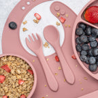 AppeKids set diversificare Classic din silicon 6m+ Old Rose