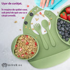 AppeKids set diversificare Classic din silicon 6m+ Raw Green