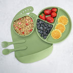 AppeKids set diversificare Classic din silicon 6m+ Raw Green