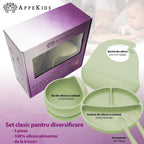 AppeKids set diversificare Classic din silicon 6m+ Raw Green