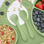 AppeKids set diversificare Classic din silicon 6m+ Raw Green