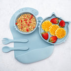 AppeKids set diversificare Kitty din silicon 6m+ Aqua Blue
