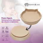 AppeKids set diversificare Kitty din silicon 6m+ Bubble Beige