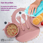 AppeKids set diversificare Kitty din silicon 6m+ Old Rose